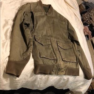MENS RVCA military green jacket.